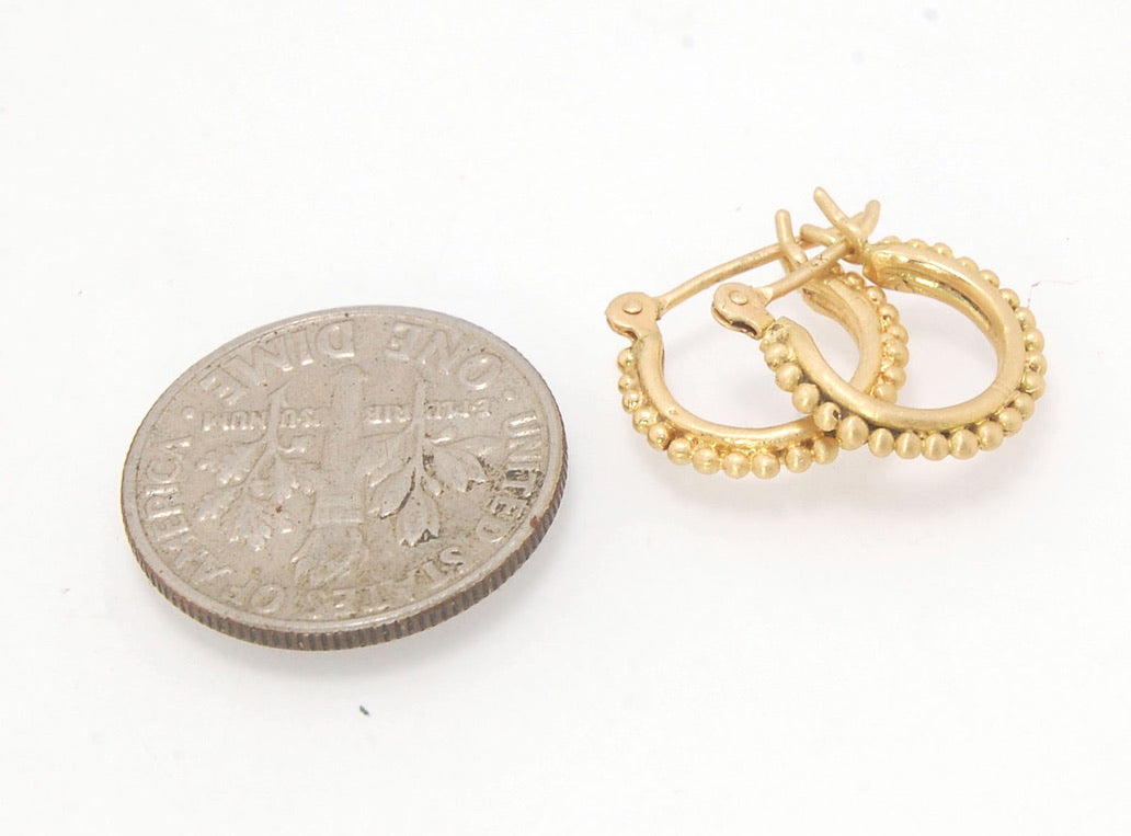 Etruscan hoops in 14k Gold - in 5 sizes