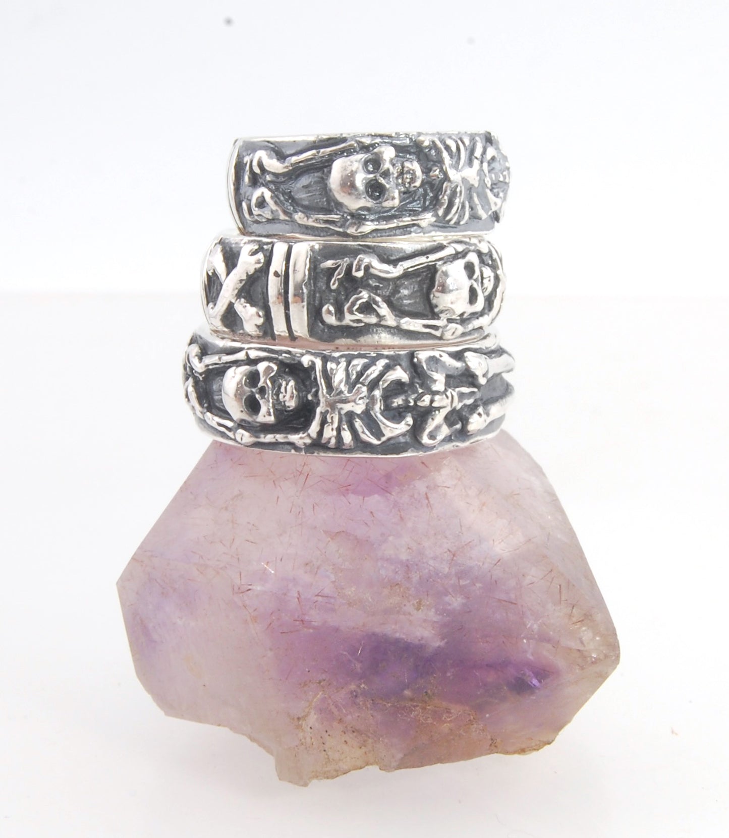 Wide Memento Mori Rings - 8mm