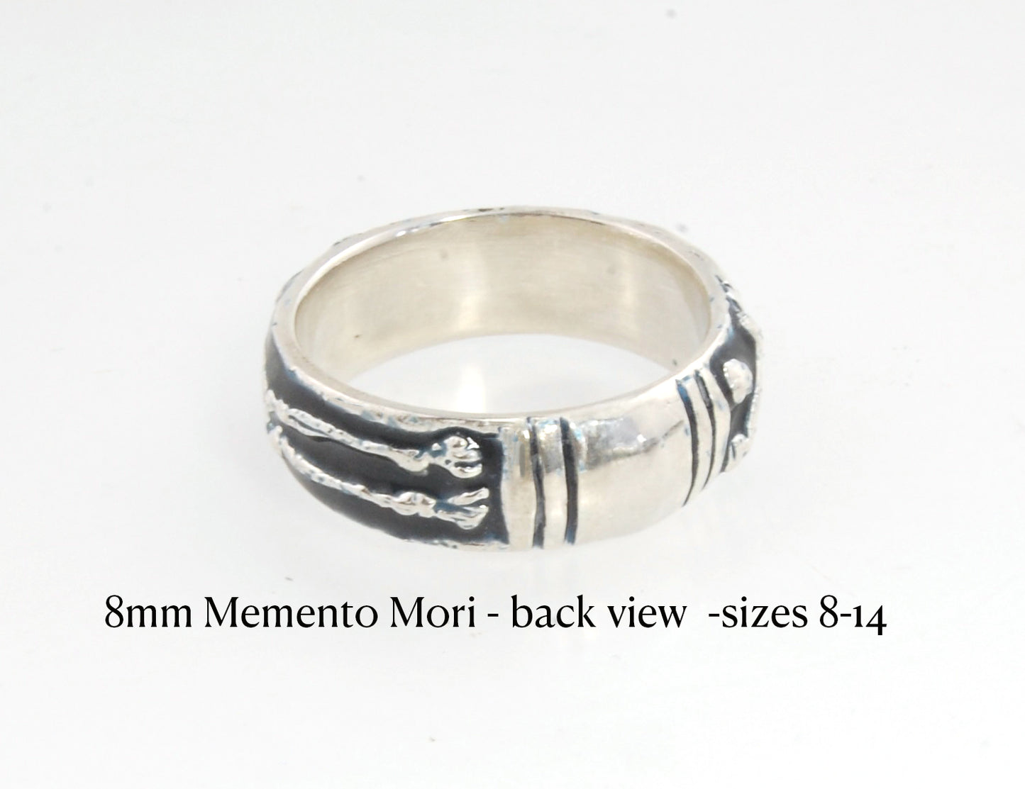 Wide Memento Mori Rings - 8mm