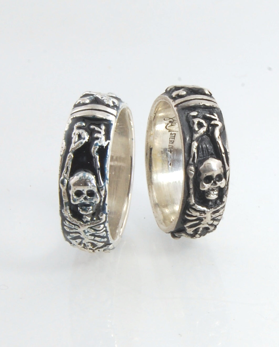 Wide Memento Mori Rings - 8mm