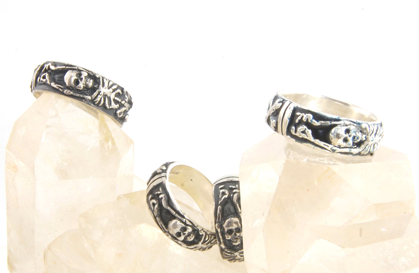 Wide Memento Mori Rings - 8mm