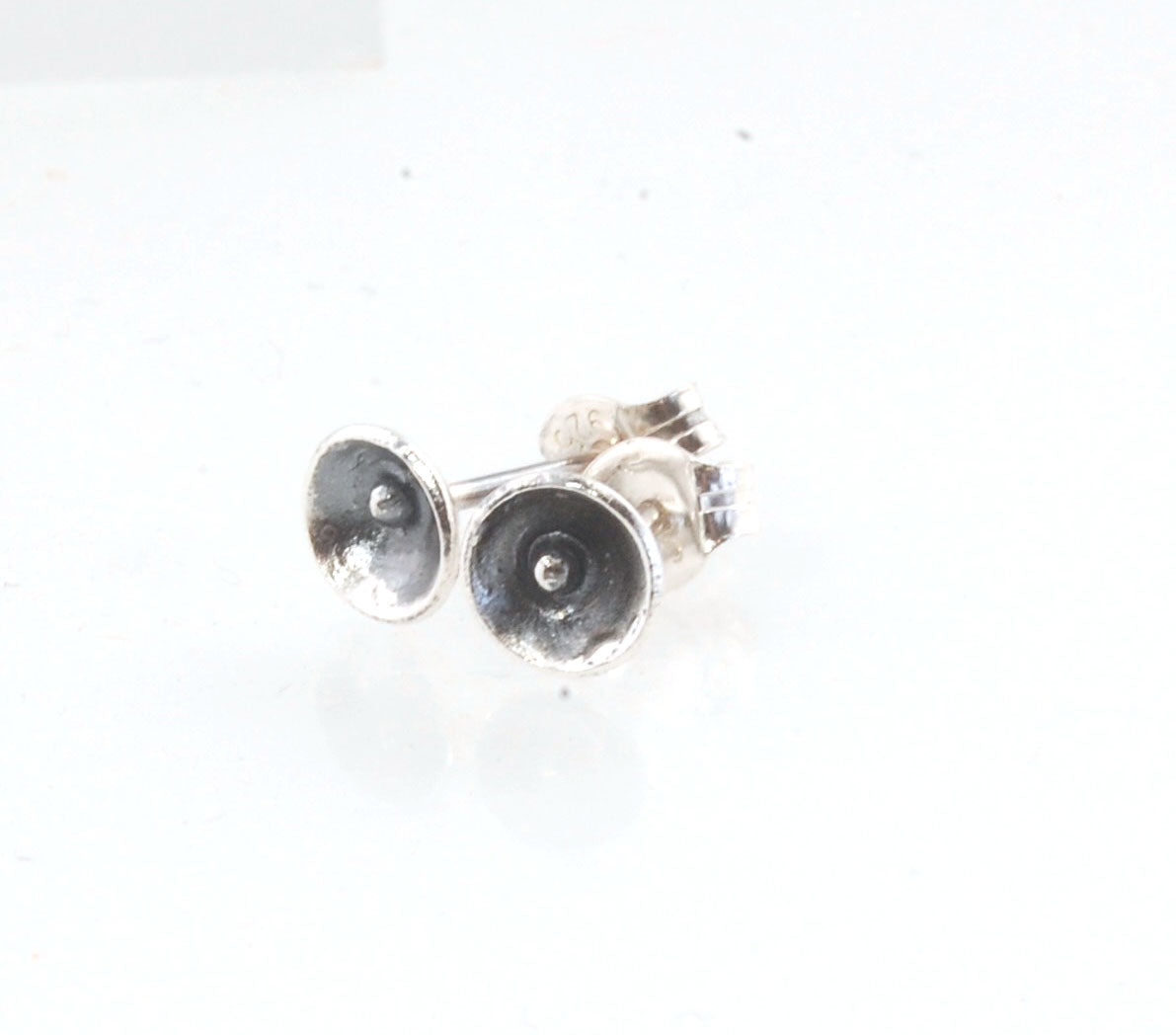 Poppy Post Earrings in Fine Silver