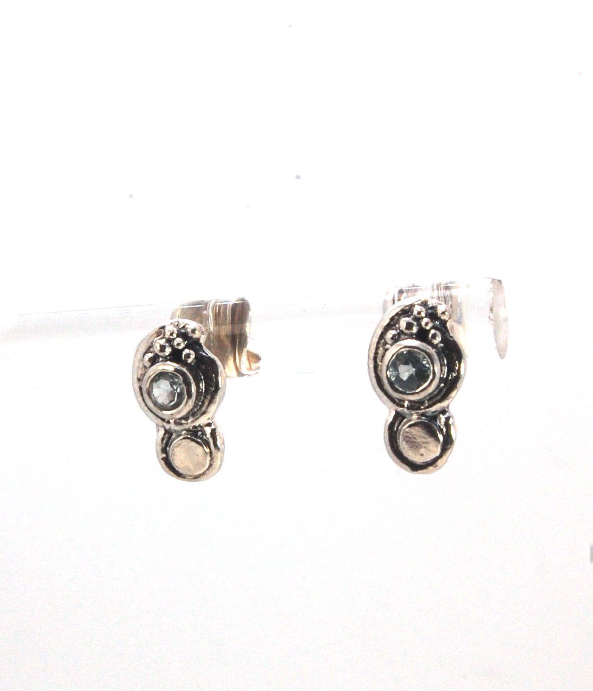 Wisteria Post Earrings in Amethyst, Garnet, or Topaz - Sterling SIlver cast granulation,faceted gemstone,Lost wax cast earrings,post earrings,sterling,sterling silver,wisteria posts These delicate Wisteria earrings are cast in sterling silver from a Fine