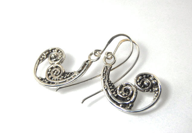 Dangle Cast Wave earrings - Large - Sterling These are cast versions of original granulation work, which is then molded for repeat waxes and then cast in my studio. (Actually outside on the porch because it is a smelly process!) These have french wires an