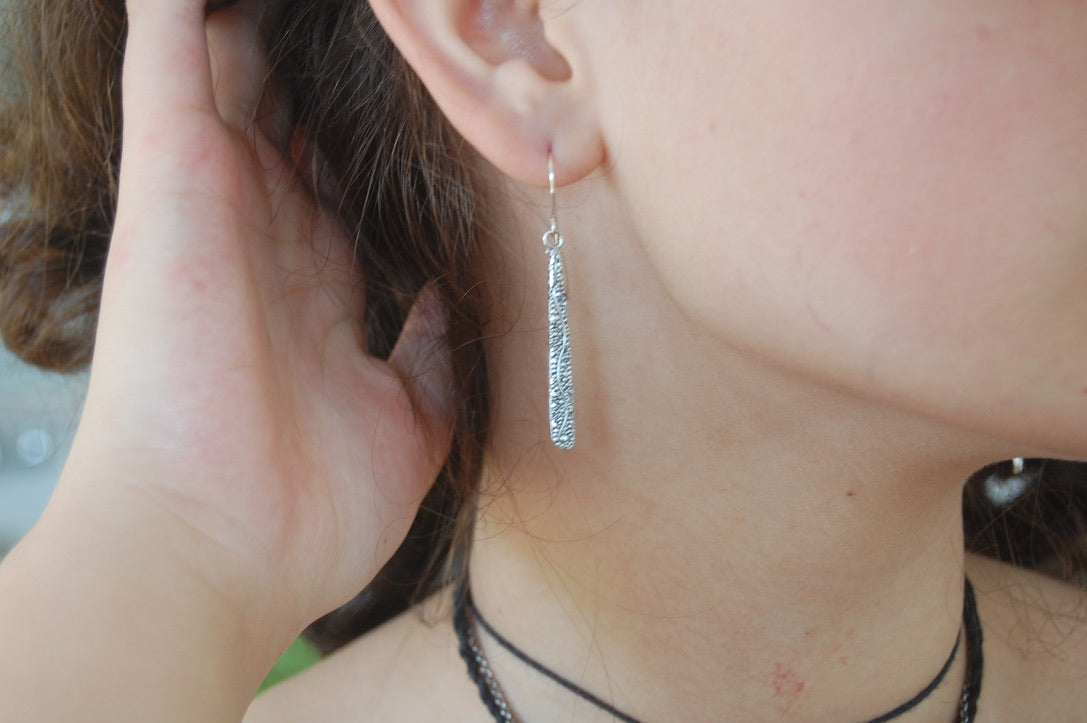 Seaweed Dangles - Long Earrings These seaweed dangle have terrific movement and sparkle. These are cast versions of my original granulation work, which is then molded for repeat waxes and cast using the ancient Lost Wax Process. Granulation is an ancient