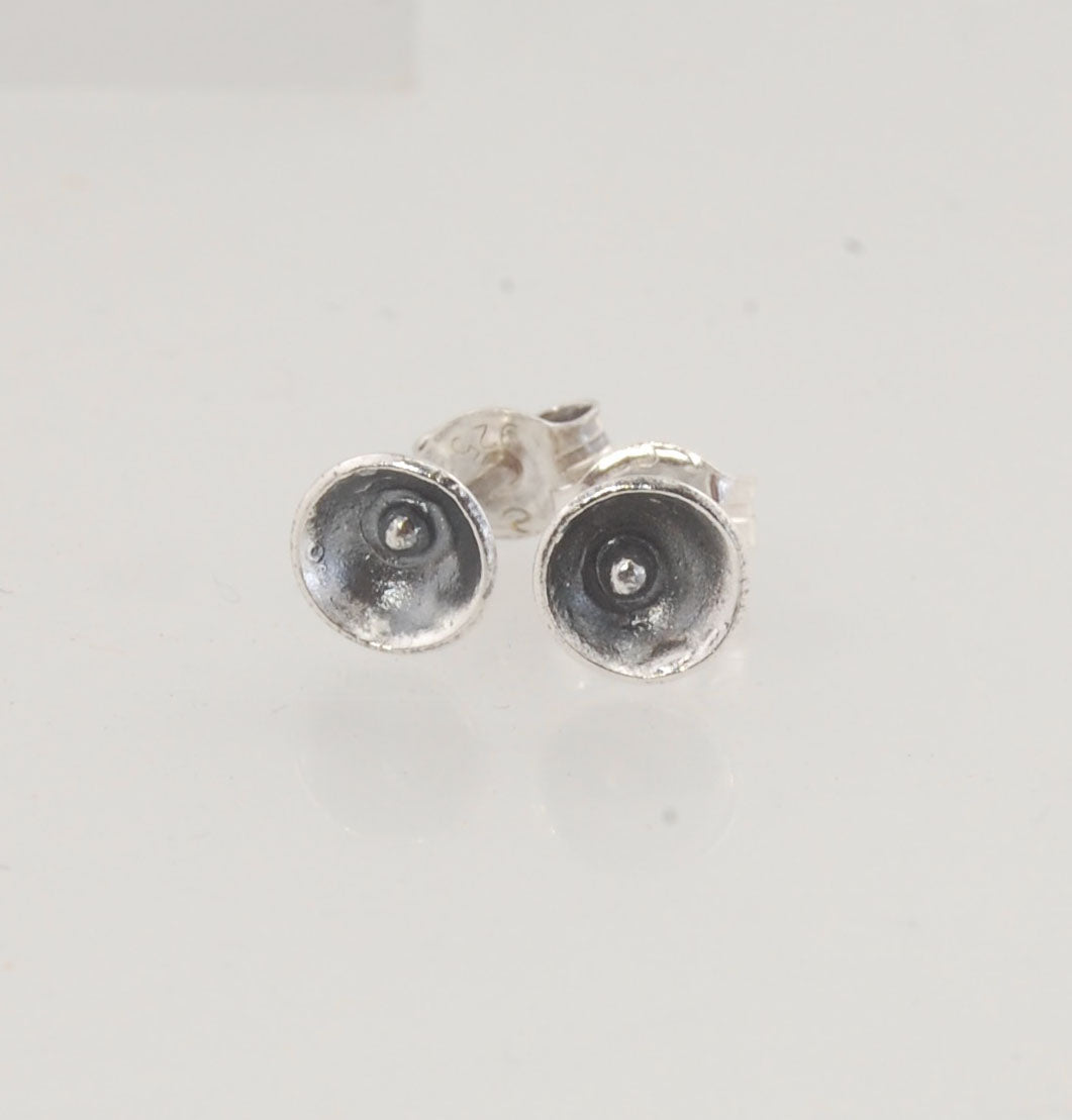Poppy Post Earrings in Fine Silver