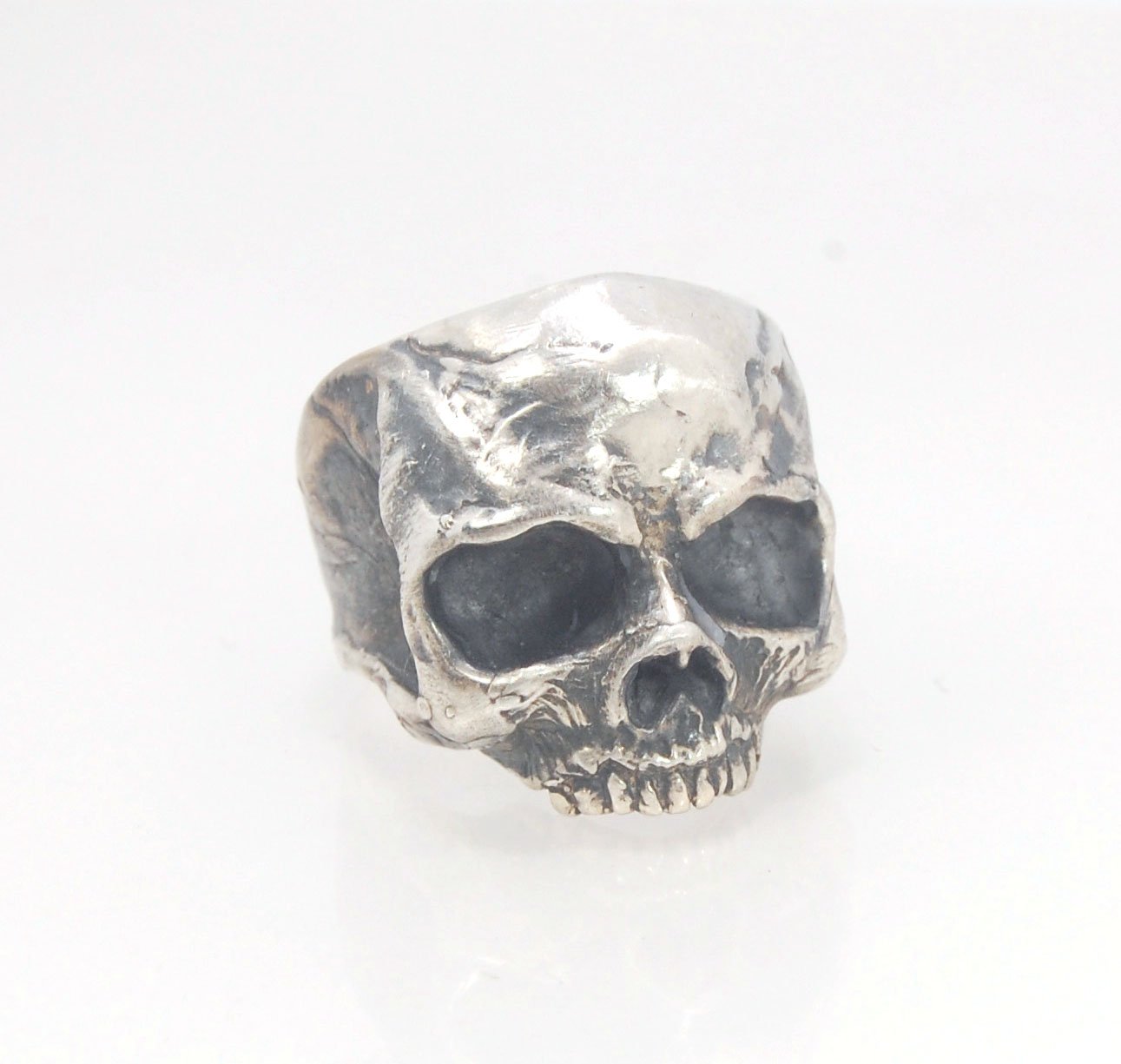 Richard II Skull Ring in Sterling This is a heavy, heavy-duty, solid skull ring that is Made to Order for you in your size. You will probably not want to play picklebalI or play the flute while wearing this heavy ring. Just saying. I carved this skull in