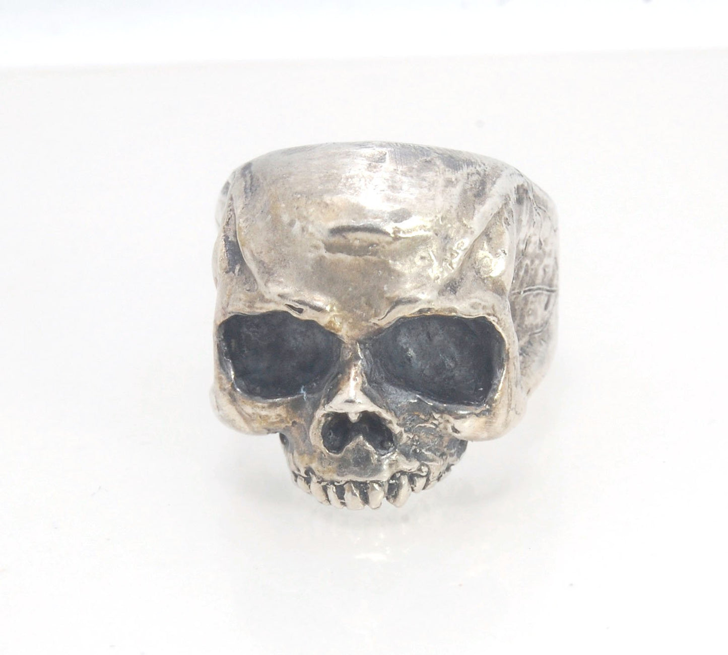 Richard II Skull Ring in Sterling This is a heavy, heavy-duty, solid skull ring that is Made to Order for you in your size. You will probably not want to play picklebalI or play the flute while wearing this heavy ring. Just saying. I carved this skull in