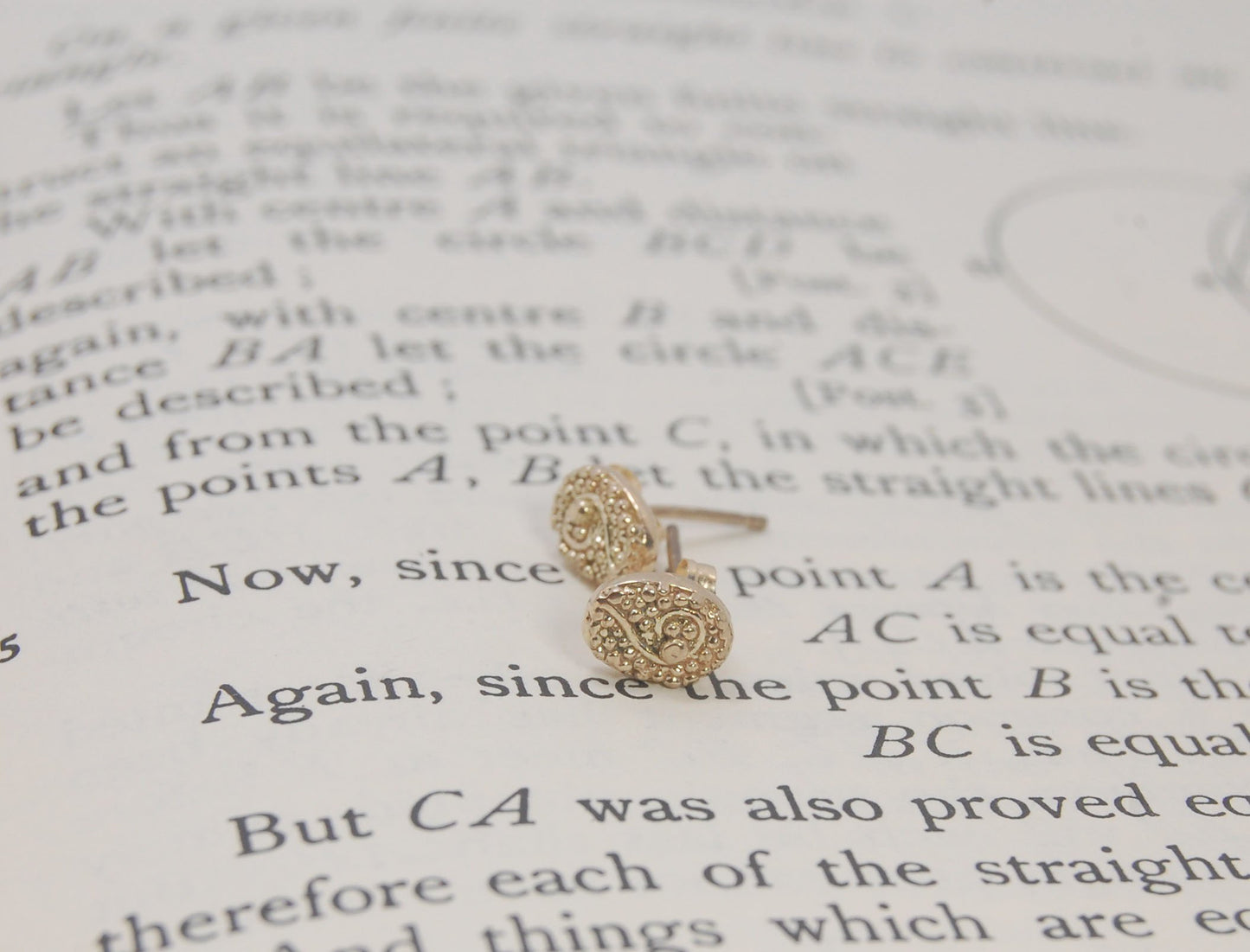 Seaweed Post Earrings - Small - Sterling or 14k gold These are the smallest of my 2 seaweed detailed post earrings and are cast in sterling from an original granulated pair I designed to go with my Seaweed Collection.Cast in sterling using the process of