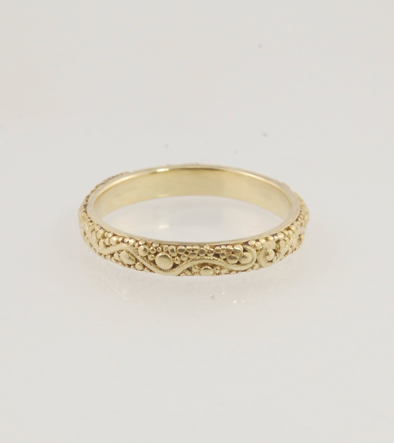 Starry Night Ring - 3mm - 18k Rich Yellow Gold or Fine Silver