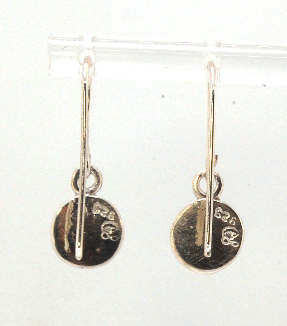 Black Enameled Sterling Fern Circle Earrings - 12mm cast granulation,Enameled,Enameled earrings,fine silver granulation,silver,vitreous enamel,Yellow These small silver earrings are enameled in dark black!These are cast from a wax mold of a granulated fer