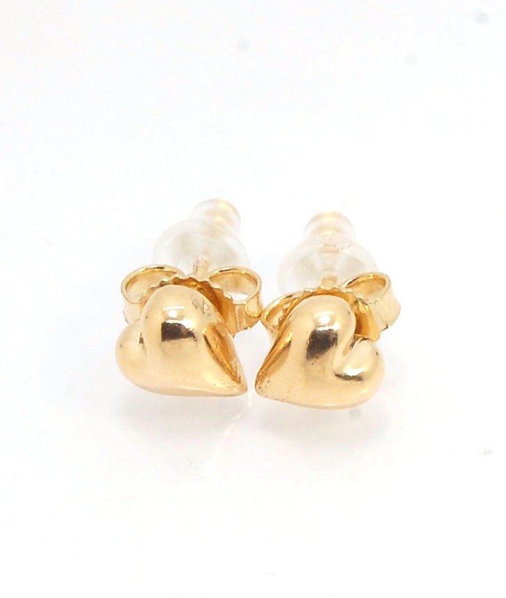 OMG Puffy Heart Post Earrings in 14k Gold or Sterling Silver OMG! These puffy heart earrings are so sweet! I carved this little guy in wax and have been casting them all week in both silver and gold.Choose a pair of tiny solid puffy hearts cast in 14k gol