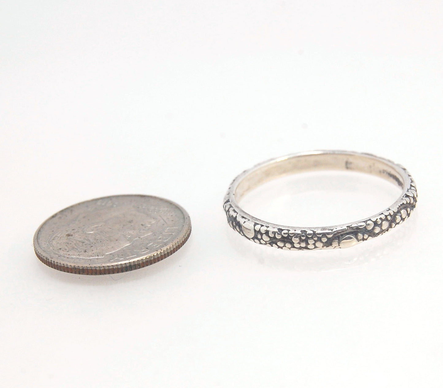 Milky Way Band - 3mm - in 18, 14k or Sterling Silver This is a one-of-a-kind 18k ring handmade using the ancient process of granulation and the pattern following a wavy line with granules of varying dimensions, sort of like the Milky Way! This Milky Way b