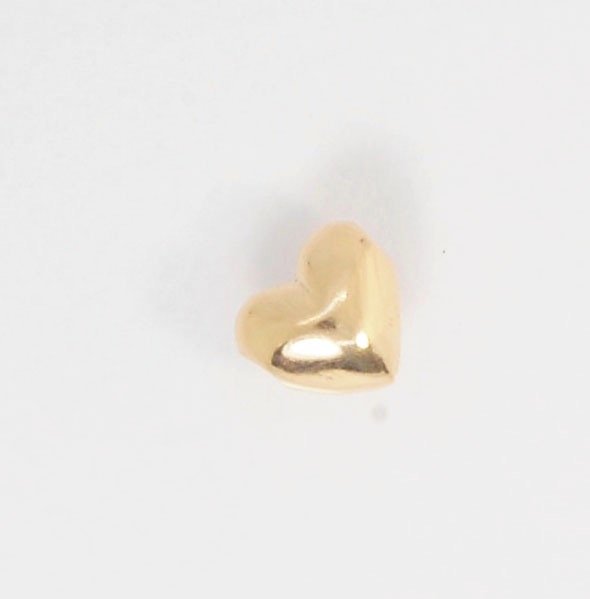 OMG Puffy Heart Slider Pendant in 14k gold OMG! This puffy heart pendant is super cute! I carved this little guy in wax and have been casting them all week!A drilled-out solid puffy heart cast in solid 14k gold and drilled to accommodate a 1.5mm chain. Th