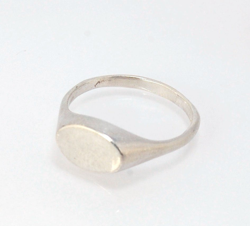 Sterling Silver Signet ring- Hand carved in wax and cast in Sterling Silver using the ancient lost wax technique, this graceful ladies signet ring is waiting for you!