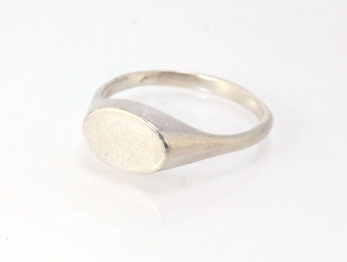 Sterling Silver Signet ring- Hand carved in wax and cast in Sterling Silver using the ancient lost wax technique, this graceful ladies signet ring is waiting for you!