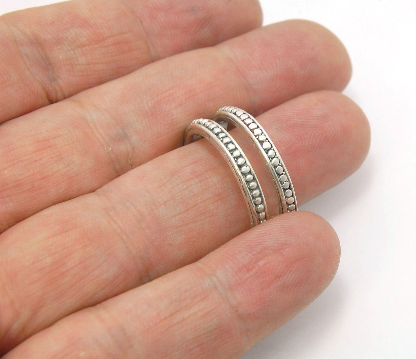 Single Row Band - Order to size in Sterling, 18k or 14k gold This is a sweet single row narrow band. Perfect for a stack! This is cast from a granulated original and is pictured here in Sterling Silver, but I will have photos soon in 14k and 18k yellow go