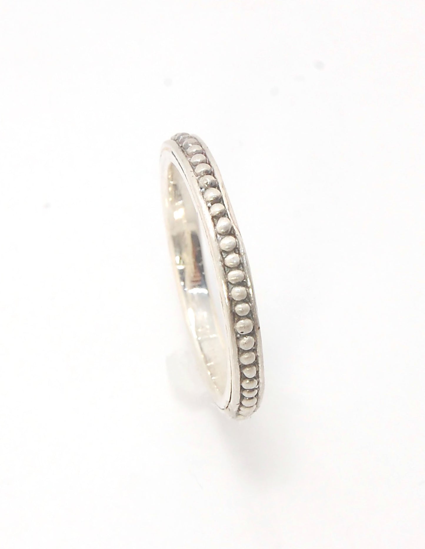 Single Row Band - Order to size in Sterling, 18k or 14k gold This is a sweet single row narrow band. Perfect for a stack! This is cast from a granulated original and is pictured here in Sterling Silver, but I will have photos soon in 14k and 18k yellow go