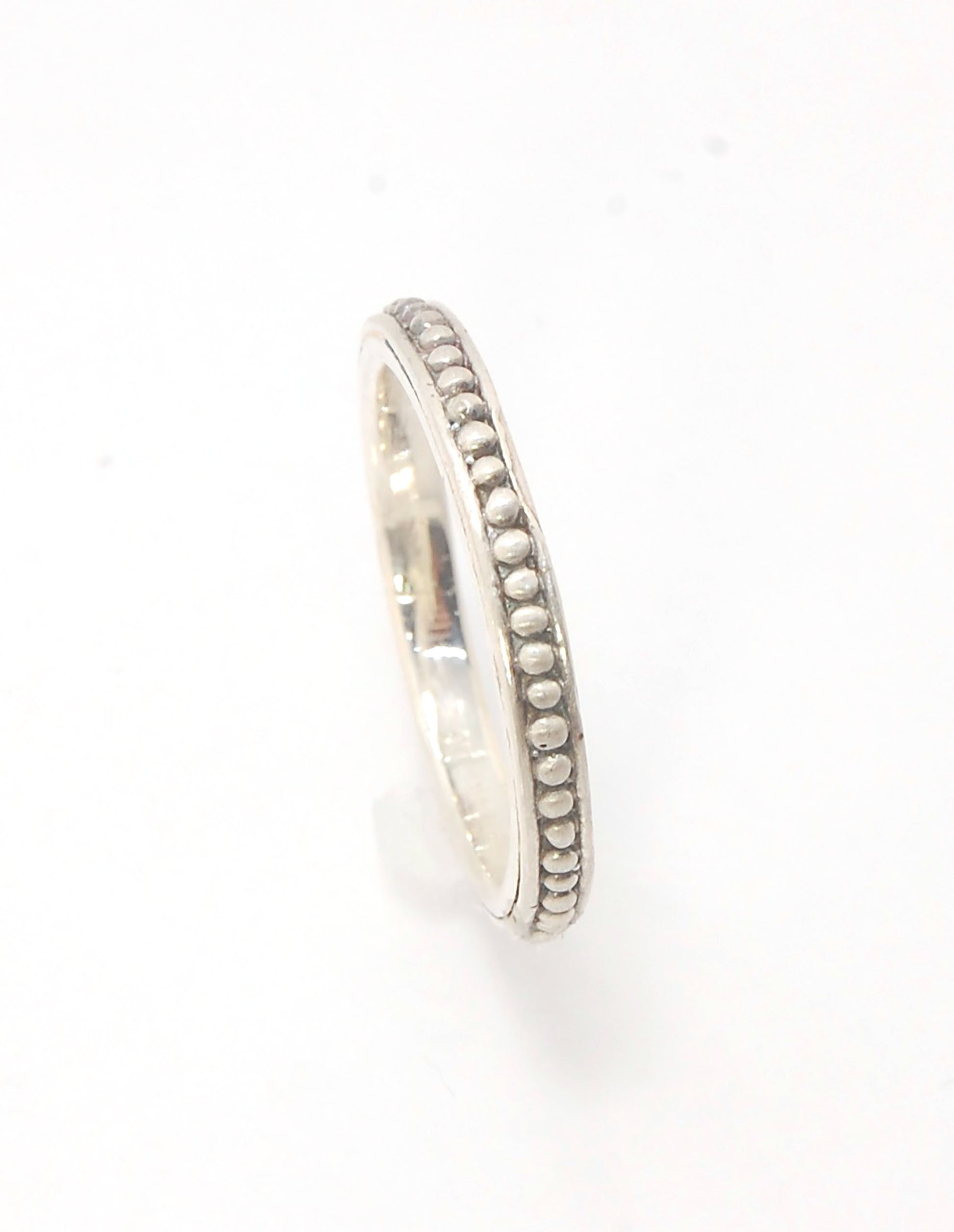 Single Row Band - Order to size in Sterling, 18k or 14k gold This is a sweet single row narrow band. Perfect for a stack! This is cast from a granulated original and is pictured here in Sterling Silver, but I will have photos soon in 14k and 18k yellow go