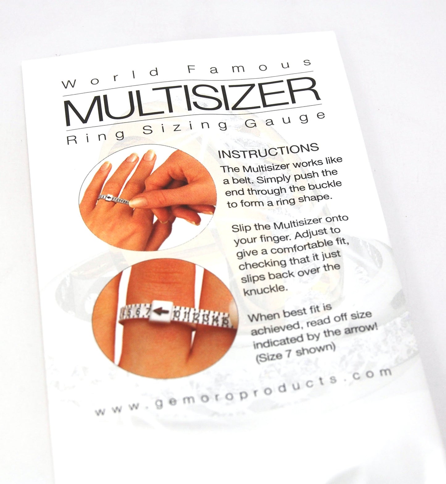 Ring Sizer You want a ring but don’t know what size to order? Order this ring sizer along with your ring of choice! I will mail it first and you can use it to find your size by putting it on both where the ring will sit and on your knuckle and taking a pi