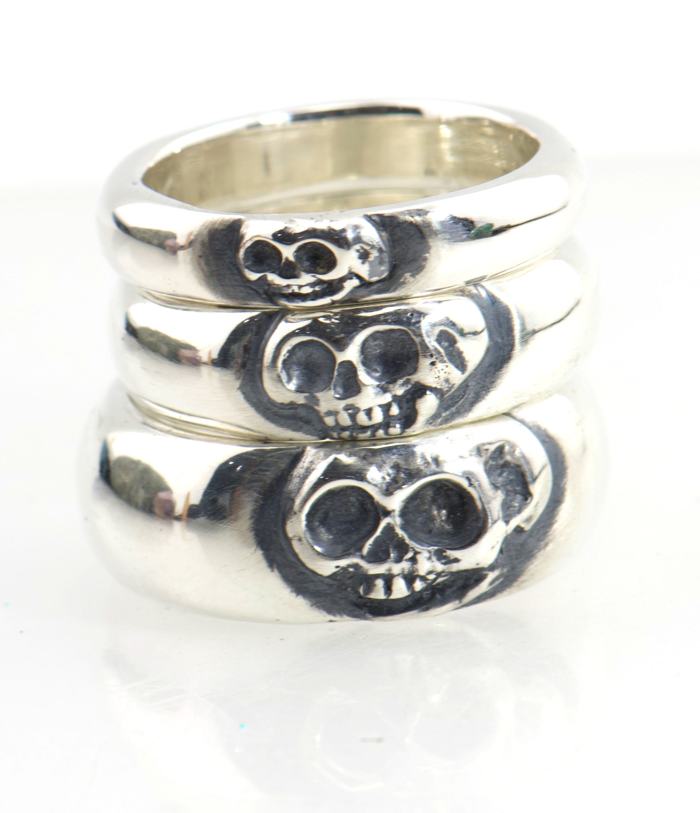 Memento Mori Skull Ring - Wide – Susan McDonough Jewelry