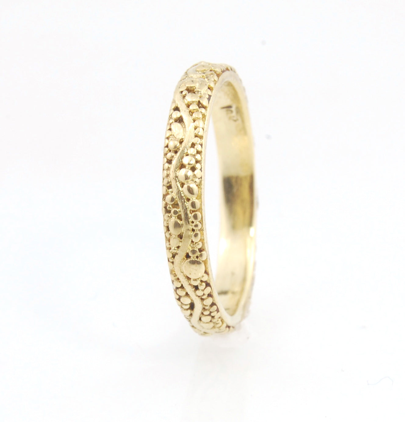 Starry Night Ring - 3mm - 18k Rich Yellow Gold or Fine Silver