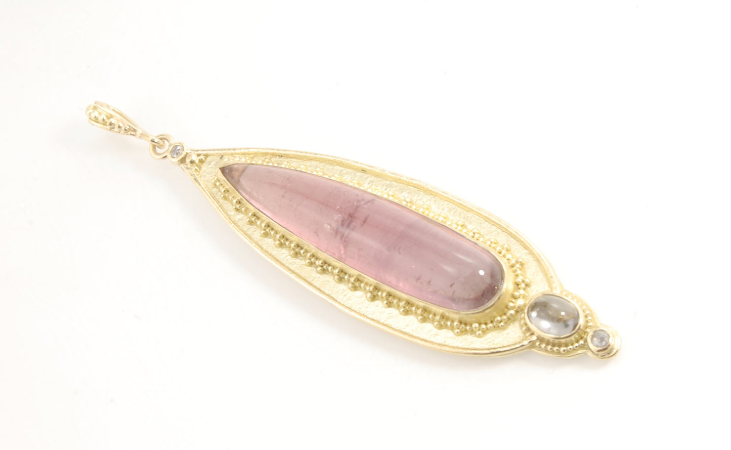 Tourmaline and Diamond 18k Gold Regal Amulet