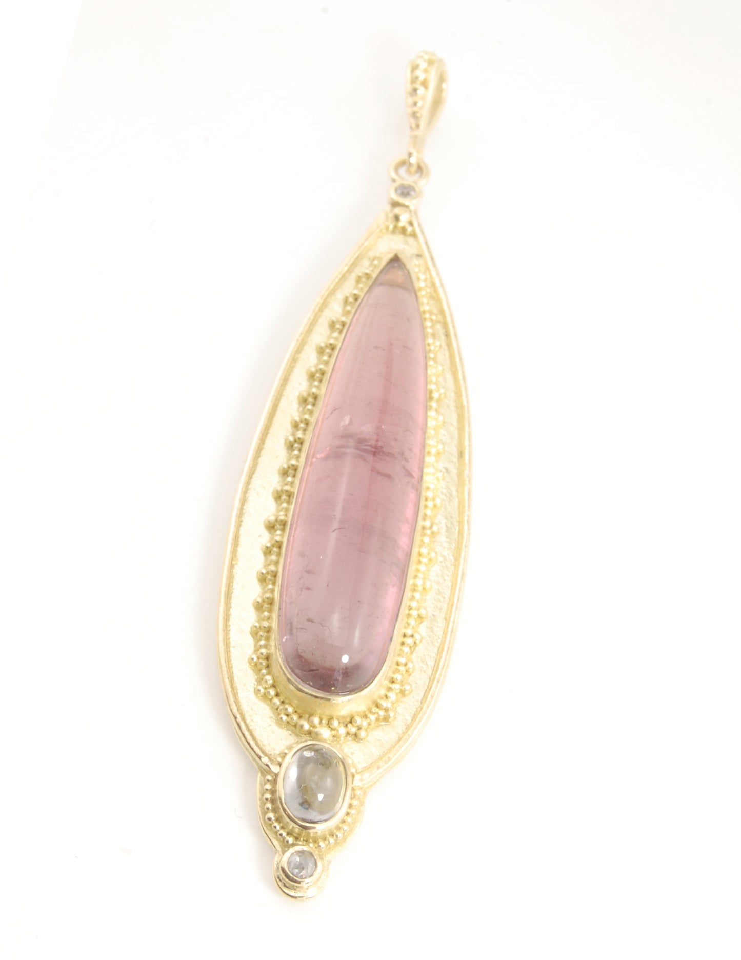 Tourmaline and Diamond 18k Gold Regal Amulet